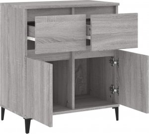 vidaXL vidaXL Komoda, szary dąb sonoma, 60x35x70 cm, materiał drewnopochodny 6