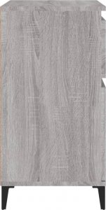 vidaXL vidaXL Komoda, szary dąb sonoma, 60x35x70 cm, materiał drewnopochodny 8