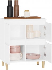 vidaXL vidaXL Komoda, biała, 60x35x70 cm, materiał drewnopochodny 5