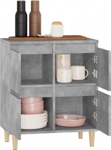 vidaXL vidaXL Komoda, szarość betonu, 60x35x70 cm, materiał drewnopochodny 5