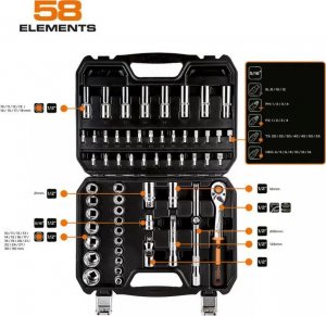 Zestaw narzędzi Neo 10-042 58 el. (10-042) 2