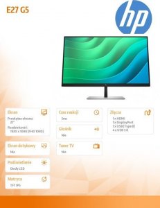 Monitor HP E27 G5 (6N4E2AA) 12