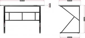 Biurko Huzaro Huzaro Hero 1.6 Czarne 120 cmx60 cm 8