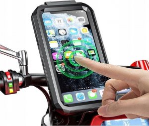 TKNconnect Wytrzymały wodoodporny uchwyt motocyklowy na telefon XL 2