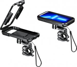 TKNconnect Wytrzymały wodoodporny uchwyt motocyklowy na telefon XL 5
