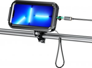 TKNconnect Wytrzymały wodoodporny uchwyt motocyklowy na telefon XL 7