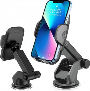 Alogy Uchwyt samochodowy Alogy do telefonu 4-7 cali na deskę rozdzielczą i szybę Czarny + Kabel Alogy 3w1 12