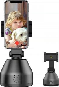 4kom.pl Uchwyt biurkowy statyw do telefonu z funkcją śledzenia twarzy Gimbal 360 obrotowy robot do nagrań live 11