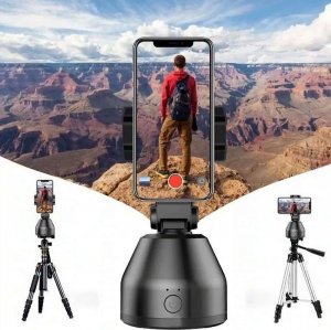 4kom.pl Uchwyt biurkowy statyw do telefonu z funkcją śledzenia twarzy Gimbal 360 obrotowy robot do nagrań live 4