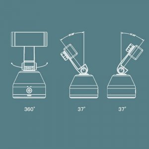 4kom.pl Uchwyt biurkowy statyw do telefonu z funkcją śledzenia twarzy Gimbal 360 obrotowy robot do nagrań live 7