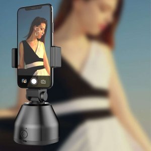 4kom.pl Uchwyt biurkowy statyw do telefonu z funkcją śledzenia twarzy Gimbal 360 obrotowy robot do nagrań live 8