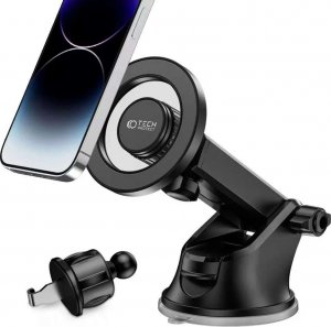 4kom.pl Uchwyt samochodowy Magnetic do MagSafe Dashboard & Vent Car Mount N51 uchwyt do auta do telefonu na szybę / deskę rozdzielczą do kratki wentylacyjnej Czarny 4