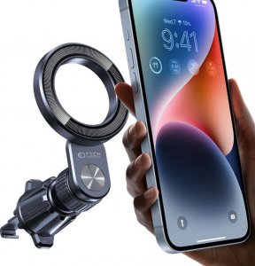 4kom.pl Uchwyt samochodowy Magnetic MagSafe Vent Car Mount uchwyt do auta do telefonu do kratki wentylacyjnej do MagSafe Czarny 2