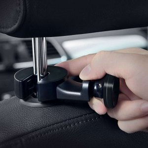 4kom.pl Uchwyt samochodowy Magnetyczny uniwersalny do telefonu na zagłówek Black + Kabel 3w1 + Ładowarka USB-C + USB 3.1A 8