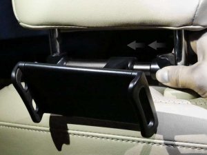 Alogy Uchwyt samochodowy na zagłówek Alogy do tabletu telefonu Czarny + Kabel 3w1 + Ładowarka USB-C + USB 3.1A 14