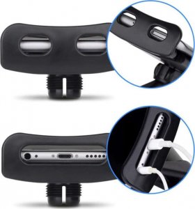 Alogy Uchwyt samochodowy na zagłówek Alogy do tabletu telefonu Czarny + Kabel 3w1 + Ładowarka USB-C + USB 3.1A 7