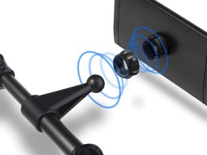 Alogy Uchwyt samochodowy na zagłówek Alogy do tabletu telefonu Czarny + Kabel 3w1 + Ładowarka USB-C + USB 3.1A 9