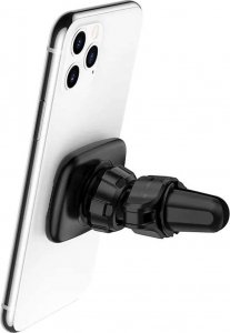 4kom.pl Uchwyt samochodowy Uniwersalny magnetyczny ML-133 na telefon do kratki Black + Kabel 3w1 + Ładowarka USB-C + USB 3.1A 6