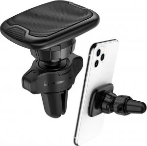 4kom.pl Uchwyt samochodowy Uniwersalny magnetyczny ML-133 na telefon do kratki Black + Kabel 3w1 + Ładowarka USB-C + USB 3.1A 9