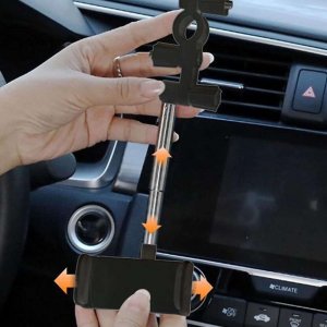 Alogy Uchwyt samochodowy na lusterko wsteczne Alogy do telefonu Czarny + Kabel 3w1 + Ładowarka USB-C + USB 3.1A 6