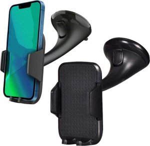 Alogy Uchwyt samochodowy Uniwersalny do auta K400 do telefonu na szybę Black + Kabel Alogy 3w1 + Ładowarka USB-C + USB 3.1A 7