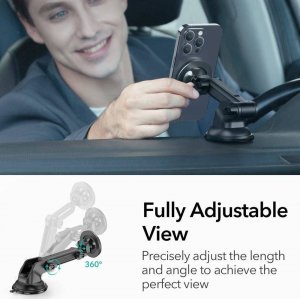 ESR Uchwyt samochodowy magnetyczny ESR Halolock Magnetic MagSafe Dashboard Adjustable Car Mount Black 6