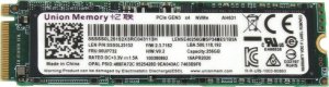 Dysk SSD Union Memory AH631 256GB M.2 2280 PCI-E x4 Gen3 NVMe 1