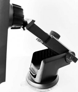 4kom.pl Uchwyt samochodowy do samochodu auta na telefon tablet na Szybę, deskę, kokpit Czarny 11