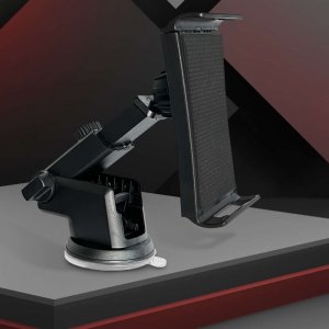 4kom.pl Uchwyt samochodowy do samochodu auta na telefon tablet na Szybę, deskę, kokpit Czarny 9