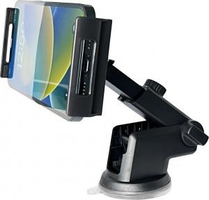 4kom.pl Uchwyt samochodowy do samochodu auta na telefon tablet na Szybę, deskę, kokpit Czarny 10