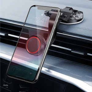 4kom.pl Uchwyt samochodowy CHM03 magnetyczny do telefonu do auta Szyby na szybę Deskę rozdzielczą Czarny 14