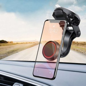 4kom.pl Uchwyt samochodowy CHM03 magnetyczny do telefonu do auta Szyby na szybę Deskę rozdzielczą Czarny 15