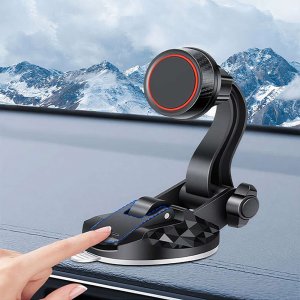 4kom.pl Uchwyt samochodowy CHM03 magnetyczny do telefonu do auta Szyby na szybę Deskę rozdzielczą Czarny 16