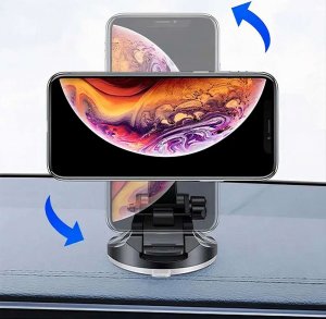 4kom.pl Uchwyt samochodowy CHM03 magnetyczny do telefonu do auta Szyby na szybę Deskę rozdzielczą Czarny 18