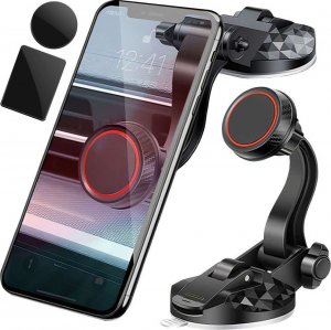 4kom.pl Uchwyt samochodowy CHM03 magnetyczny do telefonu do auta Szyby na szybę Deskę rozdzielczą Czarny 21