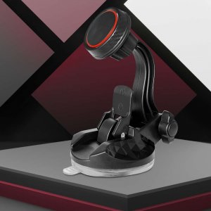 4kom.pl Uchwyt samochodowy CHM03 magnetyczny do telefonu do auta Szyby na szybę Deskę rozdzielczą Czarny 3