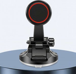 4kom.pl Uchwyt samochodowy CHM03 magnetyczny do telefonu do auta Szyby na szybę Deskę rozdzielczą Czarny 4