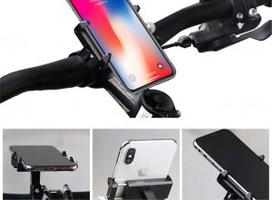 GUB Uchwyt rowerowy motocyklowy GUB Pro 1 na telefon smartfon czarny + Pasek bezpieczeństwa 6