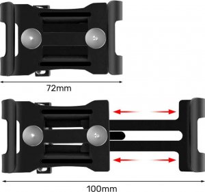 4kom.pl Uchwyt rowerowy metalowy na kierownicę do telefonu na rower motor hulajnogę czarny + Pasek bezpieczeństwa 14