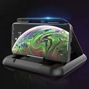 Alogy Uchwyt samochodowy Alogy Carbon na telefon do 6.8 cali GPS na deskę kokpit Czarny + Kabel 3w1 + Ładowarka USB-C + USB 3.1A 15