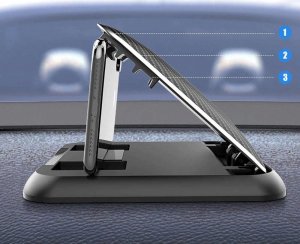 Alogy Uchwyt samochodowy Alogy Carbon na telefon do 6.8 cali GPS na deskę kokpit Czarny + Kabel 3w1 + Ładowarka USB-C + USB 3.1A 18