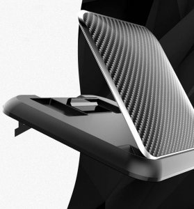 Alogy Uchwyt samochodowy Alogy Carbon na telefon do 6.8 cali GPS na deskę kokpit Czarny + Kabel 3w1 + Ładowarka USB-C + USB 3.1A 21