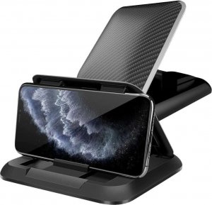 Alogy Uchwyt samochodowy Alogy Carbon na telefon do 6.8 cali GPS na deskę kokpit Czarny + Kabel 3w1 + Ładowarka USB-C + USB 3.1A 30