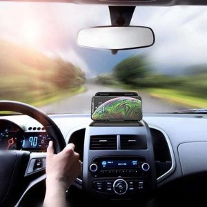 Alogy Uchwyt samochodowy Alogy Carbon na telefon do 6.8 cali GPS na deskę kokpit Czarny + Kabel 3w1 + Ładowarka USB-C + USB 3.1A 4