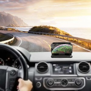 Alogy Uchwyt samochodowy Alogy Carbon na telefon do 6.8 cali GPS na deskę kokpit Czarny + Kabel 3w1 + Ładowarka USB-C + USB 3.1A 8