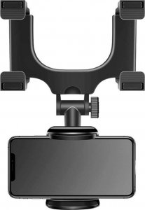 4kom.pl Uchwyt samochodowy do telefonu Na Wsteczne lusterko do auta Czarny 11