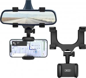 4kom.pl Uchwyt samochodowy do telefonu Na Wsteczne lusterko do auta Czarny 15