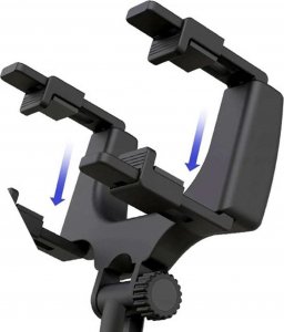 4kom.pl Uchwyt samochodowy do telefonu Na Wsteczne lusterko do auta Czarny 3