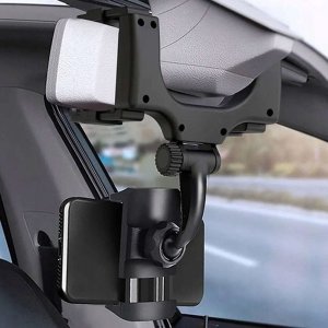 4kom.pl Uchwyt samochodowy do telefonu Na Wsteczne lusterko do auta Czarny 5