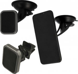 4kom.pl Uchwyt samochodowy TXR Car Holder Magnetyczny na szybę do kratki wentylacyjnej 3w1 Czarny 17